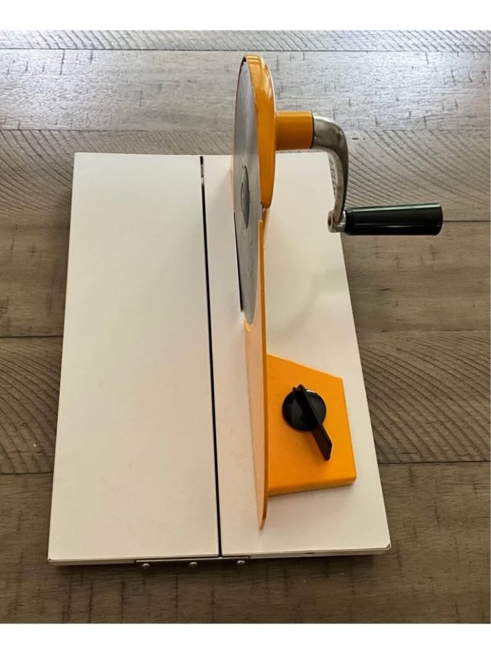 Vintage Germany  KYM Hand Cracked Meat Bread Slicer Yellow  Mid Century Modern